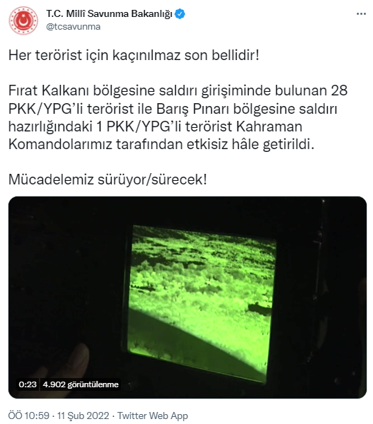 MSB açıkladı: 33 terörist etkisiz hale getirildi